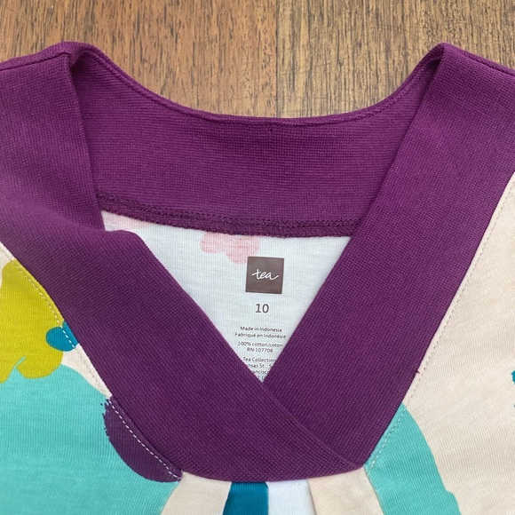 Tea Claire Pleated Trapeze Dress - sz 10 - Picture 2 of 3